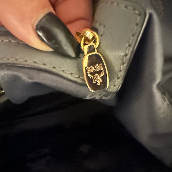 MCM Gray Leather Shoulder Bag - Picture 3 of 11